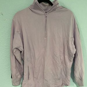 PINK half-zip Crewneck in Pastel Purple